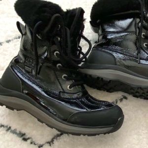 UGG Black Patent Winter Boots Size 8